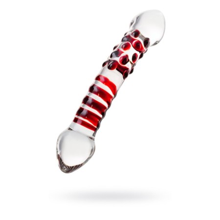 Sexus Glass bilateral phallimitator, glass, transparent, 21 cm