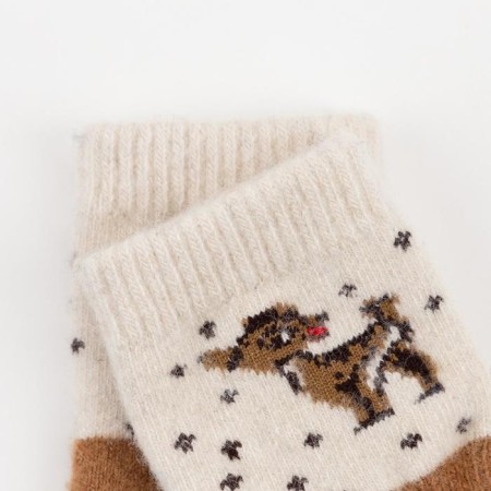 Nosk children from the Mongol wool "deer", the color is red, size is 14-16 cm (3)-1