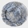 Black dining plate "Arabis", d = 28 cm, blue color