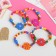 Bracelet Children's "chosen" flowers with beads, color mix