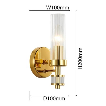 Aesthetic wall lamp 100 mm, 100 mm, E14-2