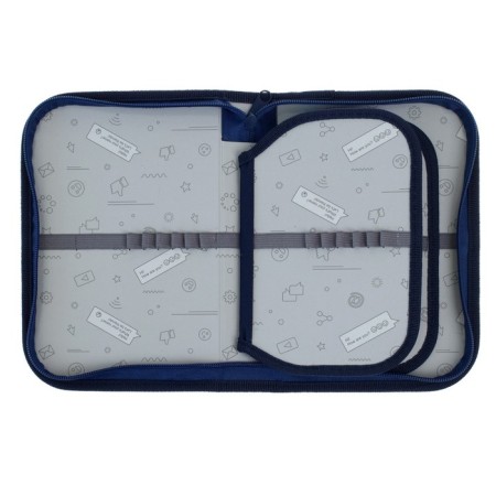 Penal 3 sections, tab inside, 140 x 210 x 40 mm, fabric, calligrata top Block "Kotik"-3