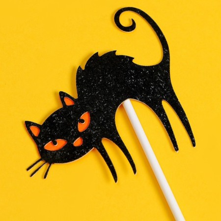 Decoration for the Cake "Black Cat", in the set 3 pcs.-1