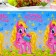 The single tablecloth "Happy birthday", pony, 180x137 cm