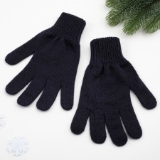 Male gloves, dark blue color, size 22