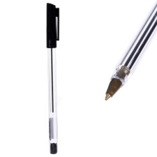 Ballic handle 0.7 mm, black rod, transparent body with a black cap