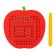 Magnetic tablet "Apple", small, 142 holes, red color
