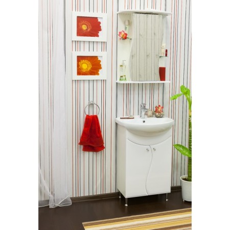 Cabinet-mirror lina 55 white gloss, right-1