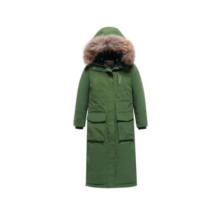 Winter park for a girl, height 170 cm, dark green color