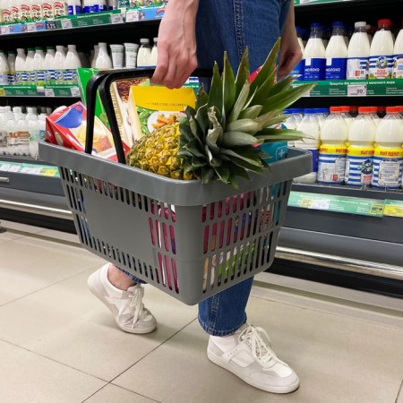 Basket consumer plastic 20 liters, gray color-4