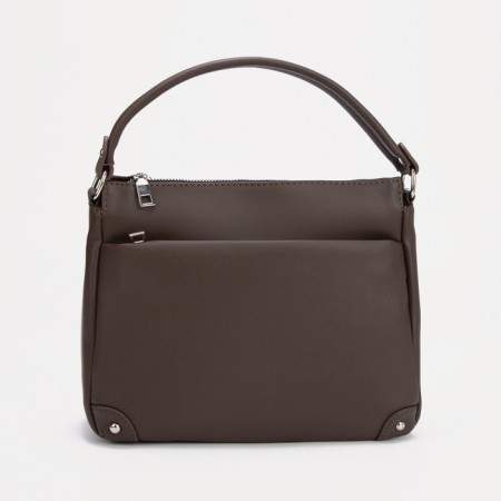 Cross-Bodi bag, lightning department, external pocket, brown color