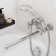 Santek bath mixer "Rox", long spout, with accessories, chrome