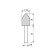 Sharoshka Abrasive cylindrical Encor 21657, 18 x 20 mm, shank 6 mm, metal