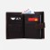 Male purse on the button, 3 in 1, for auto documents, passports, cards, bills, brown color