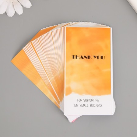 Stick Paper Gratitude "Thank you" yellow set 50 pcs 10x5cm