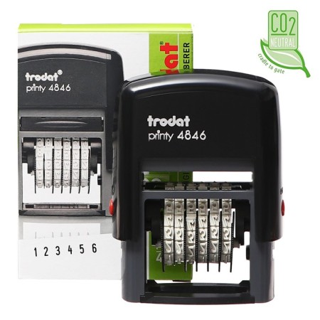 Automatic numbering number Trodat Printy 4846, font 4 mm, 6 discharges