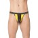 Thong men Softline collection, with a grid insert, yellow color, OS size