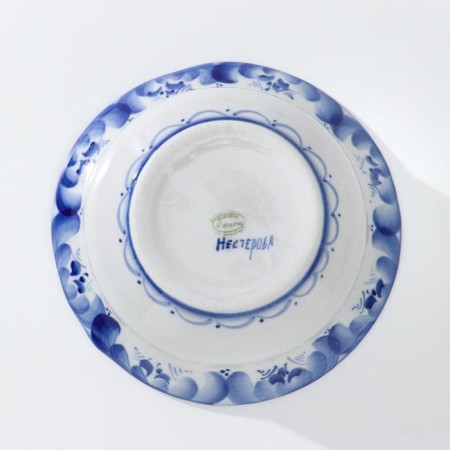 Plate - bowl, half -support, 17 × 17 × 5 cm, 0.5 l, gzhel-5