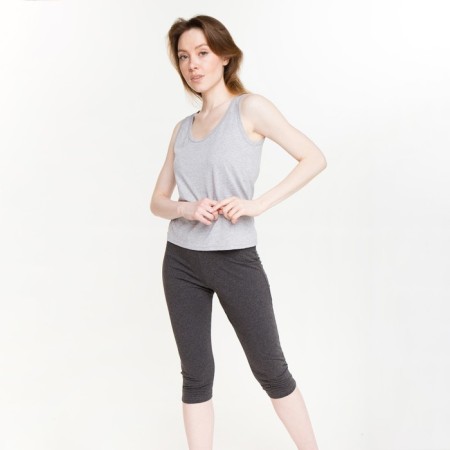 Female homemade set (T -shirt and breeches), gray color, size 54