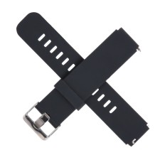 18 mm watch strap, with quick-detachable studs, silicone, L-21.5 cm, black