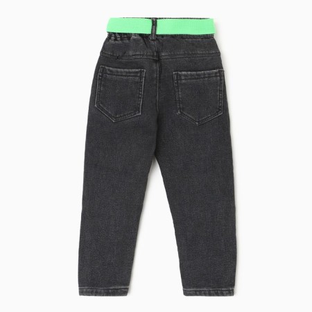 Jeans for girls, I have started, black color, height 80 cm-3