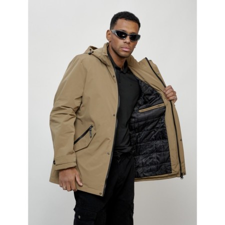 Male demi -season park, size 50, beige color-10