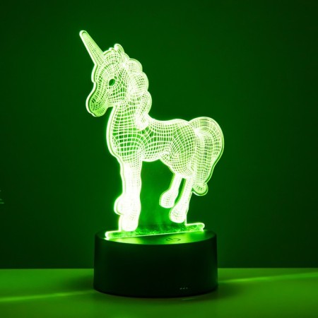 Touch -lamp "unicorn" LED 7 colors USB/from Black Black Black Risalux-4