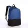 Youth backpack from textiles with a zipper, waterproof, external pocket, black/blue color