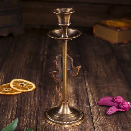 Summary for 1 candle "rose" Antik, brass, 19 cm-3