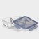 Glass Lockie & Lock Food, 1010 ml, 2 sections, blue cover