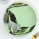 Ceramic Lemon Flowers ceramic plate, 22.5 cm, green color