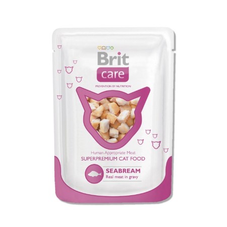Wet feed Brit Care White Fish for cats, sea bream, 80 g