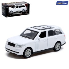 Metal jeep machine, inertial, scale 1:43, white color