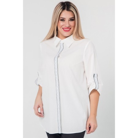 Female shirt, size 52, black and white color