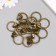 The base for the key fob Ring metal with flat mounting brass 3x6 cm