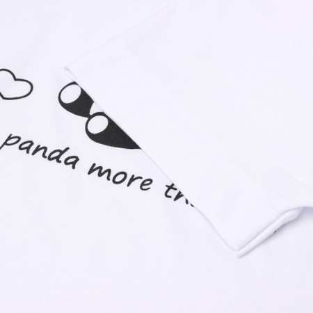 Female home set (T -shirt, shorts) "Panda", white/green color, size 44-2