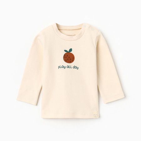 T -shirt with DL. Sleeve Kroshka I oranges p. 62-68, milk