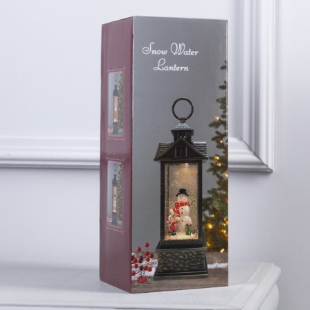 LED figure "Lantern with Santa Claus" 10 × 30 × 10 cm, plastic, AAX3 batteries (not in the kit), USB, glow warm white-5