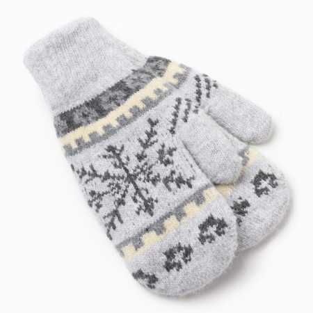 Women's mittens "Snowflake" Color gray, size 20