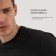 Male T -shirt, basic, size m (48), black color