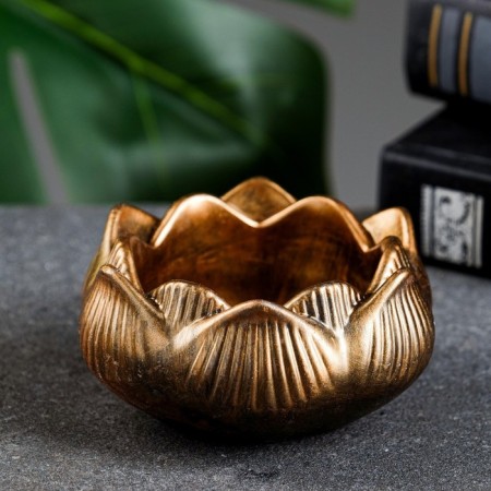 Brill Lotus Flower Bronze, 8x8x4cm-1