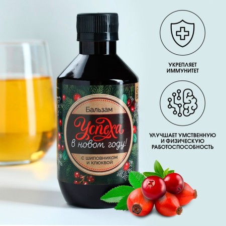 Balm with rosehip "New Year:: Success", 250 ml.-1