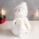 Souvenir Polystone "Business Snowman in a white scarf, Mishura cap" 23x13x16 cm