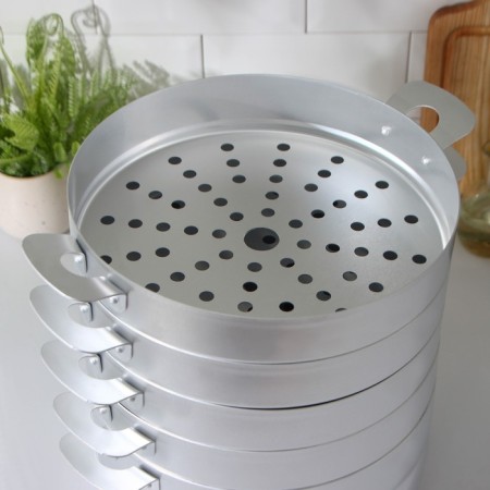 Manti-Kazan, 6 l, with 4 nets, metal cover-7