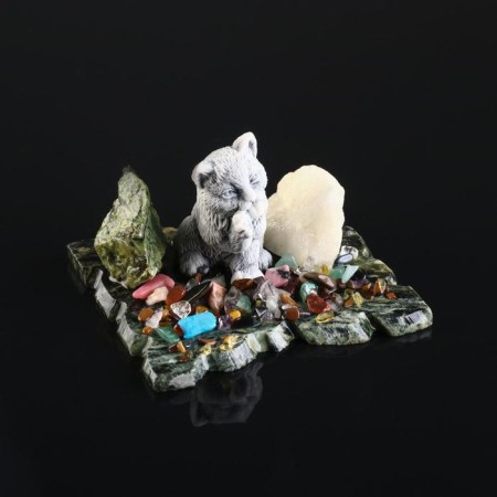 Souvenir "Kitten is washing", coil, marble