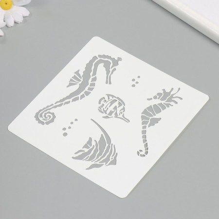 Stencil "Underwater World" 15x15 cm-1