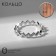 Ring "Zigzag" trend, silver color, dimensionless