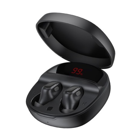 Wireless headphones Baseus WM01 Plus, TWS, vacuum, BT5.0, 40/800 mAh, microphone, black-1