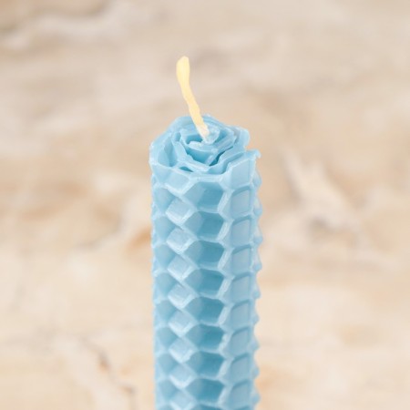 Set of candles from wax "Calm and inner Harmony", 3 pcs, 8x1.7 cm, 45 minutes, blue-2