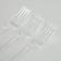 Plastic “shine” forks, set 12 pieces, silver color